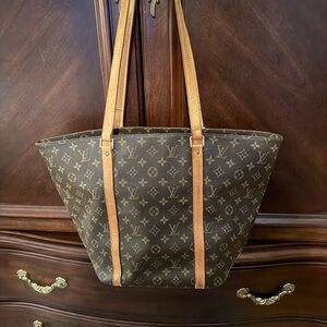 Louis Vuitton Brown and Tan Monogram Tote